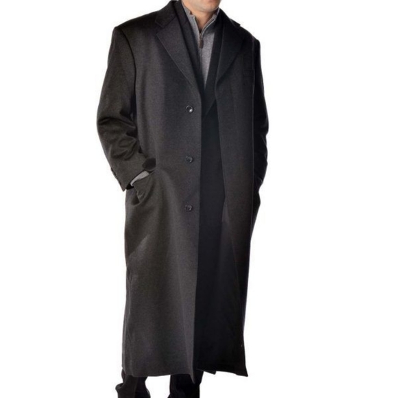 Hathaway Platinum coat 100% cashmere, black men's Sz 42